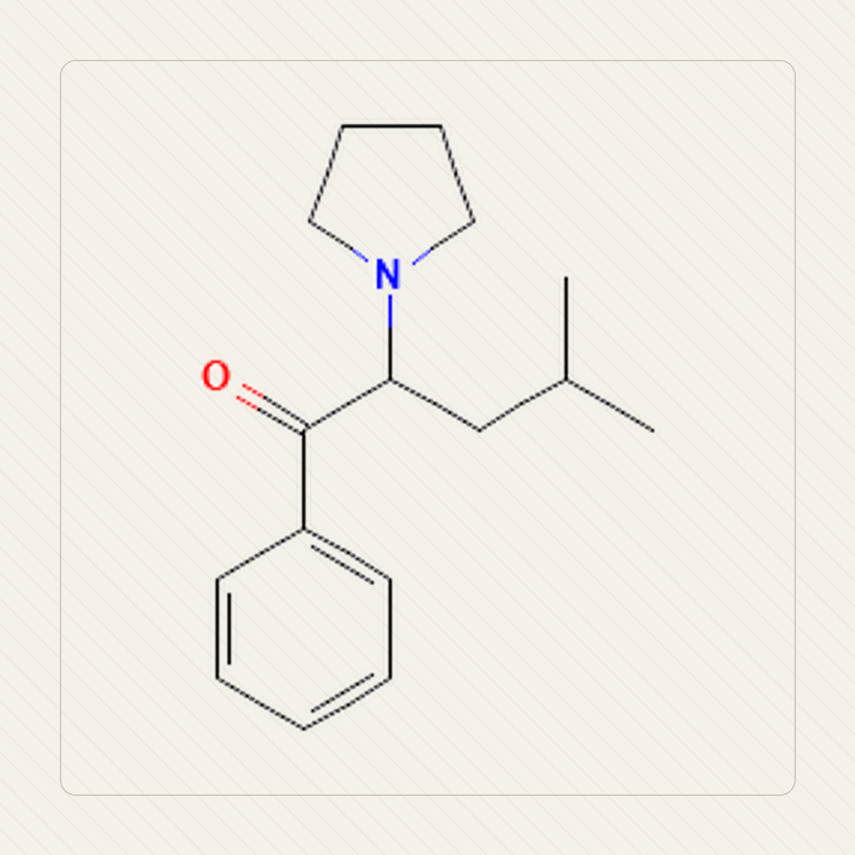 α-PHiP Alfa-PiHP，分子結構的教學圖