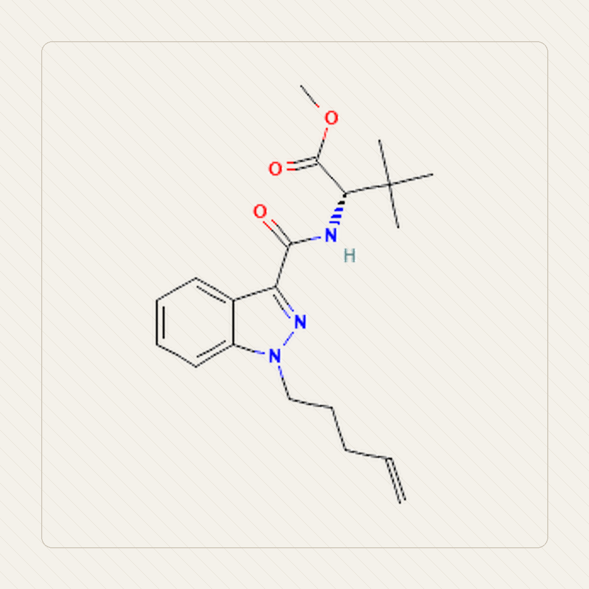 MDMB-4en-PINACA 4en-PINACA，分子結構的教學圖